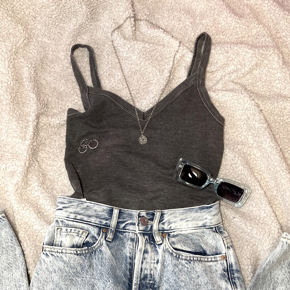 American Eagle Black Cropped Tank Top | Womens Size XS | ONLY THE SHIRT | NWOT |